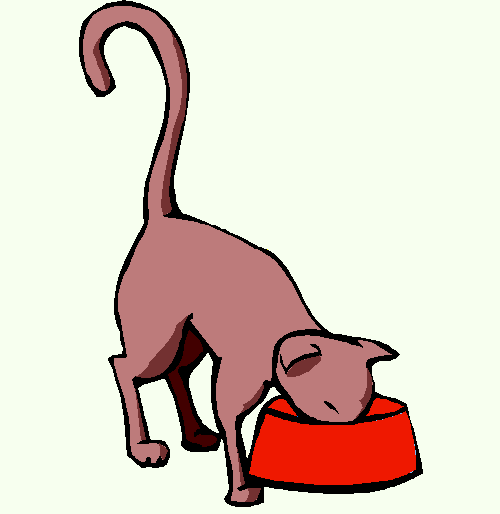 clipart cat eating - photo #9
